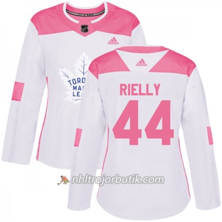 Dame Ishockey Toronto Maple Leafs Tröja Morgan Rielly 44 Adidas 2017-2018 Vit Rosa Fashion Authentic
